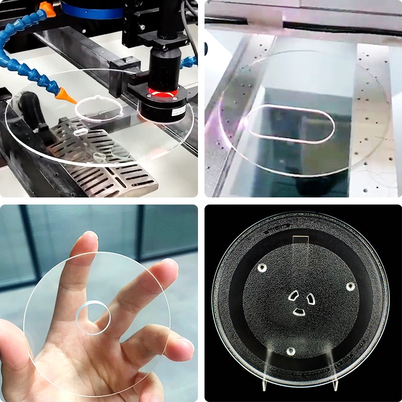 厨具玻璃锅盖激光钻孔设备，单头双头可定制